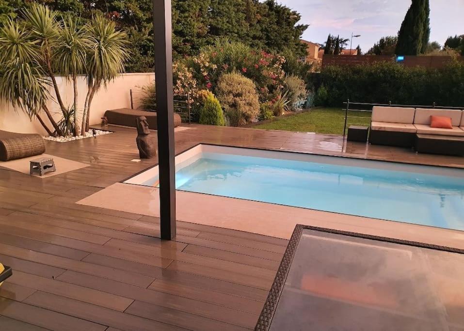 הוילה Vedène Maison De Vacances Contemporaine Avec Piscine מראה חיצוני תמונה